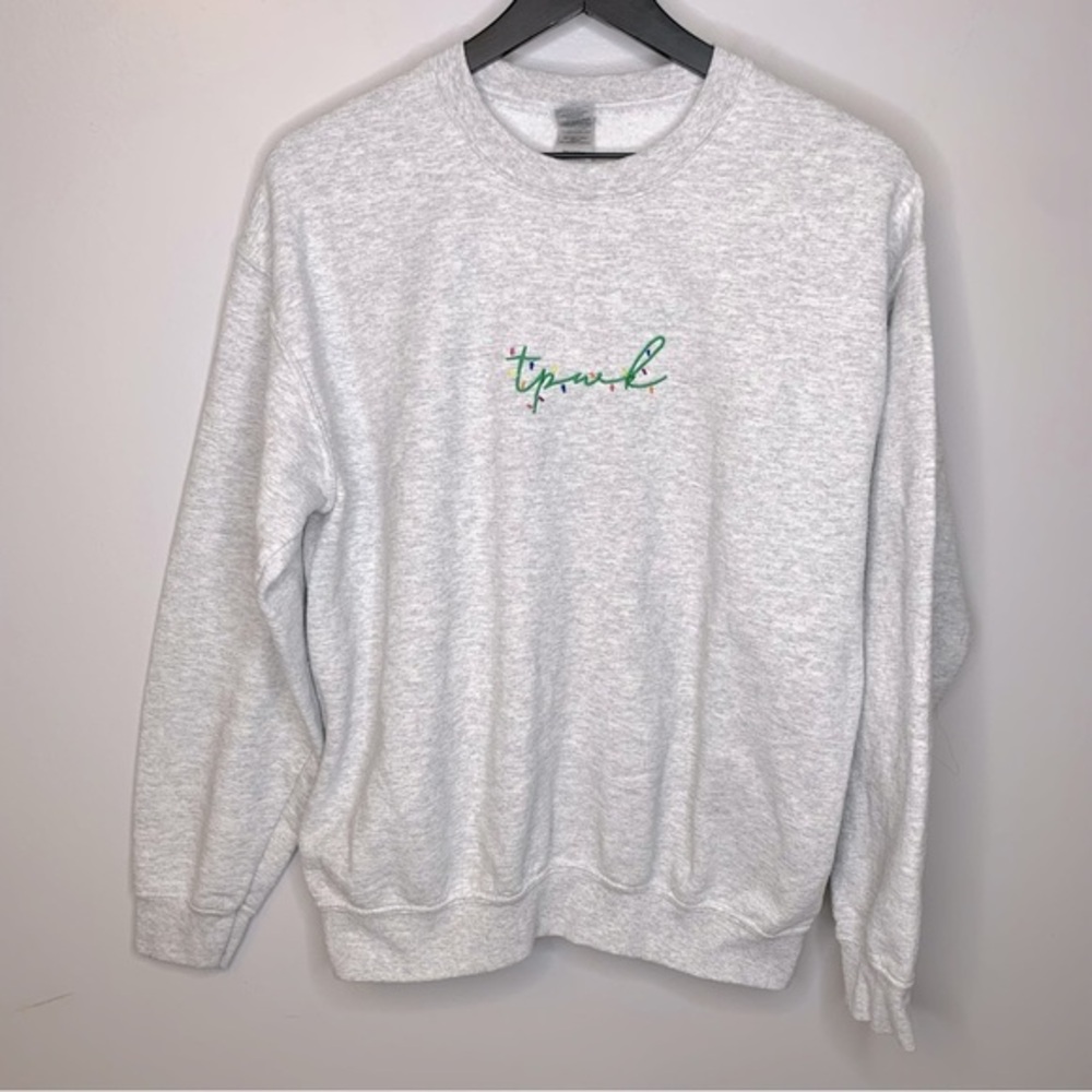 Harry Styles Christmas Lights TPWK Grey Sweatshirt Size‎ M